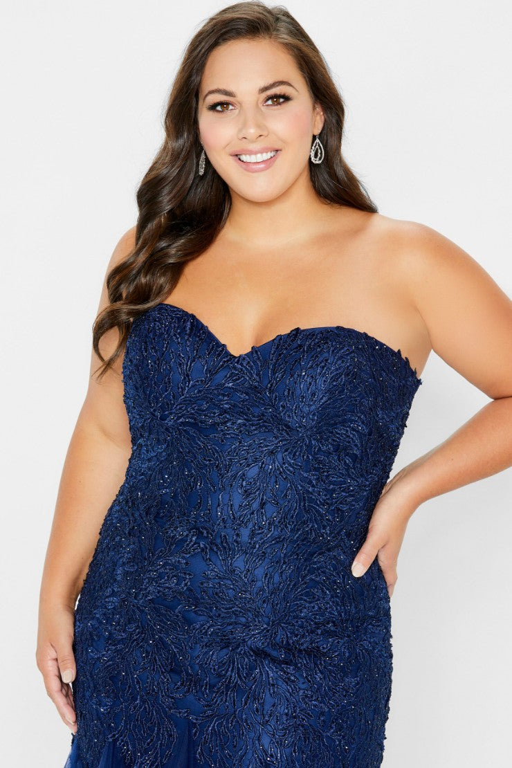 Montage 118964 Long Formal Lace Beaded Evening Dress