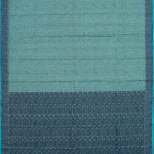 Shadow Green Bengal Cotton Saree With Floral Motifs