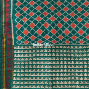 Dynasty Green Dongria Border Designer Contemporary Silk Saree