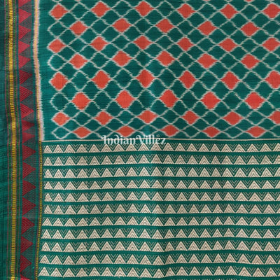 Dynasty Green Dongria Border Designer Contemporary Silk Saree