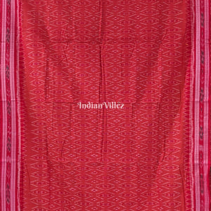 Orange Red Mayur Chandrika Maniabandha Cotton Saree
