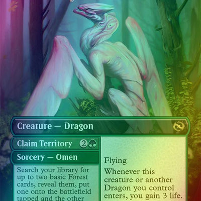 Bloomvine Regent // Claim Territory // Bloomvine Regent // Claim Territory [381] [Borderless] [Tarkir: Dragonstorm] [Foil]