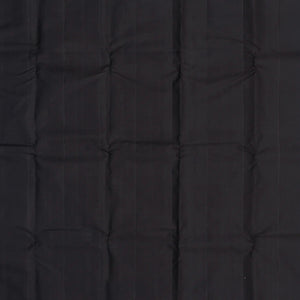 Black Handloom Kanchipuram Korvai Silk Saree With Checks