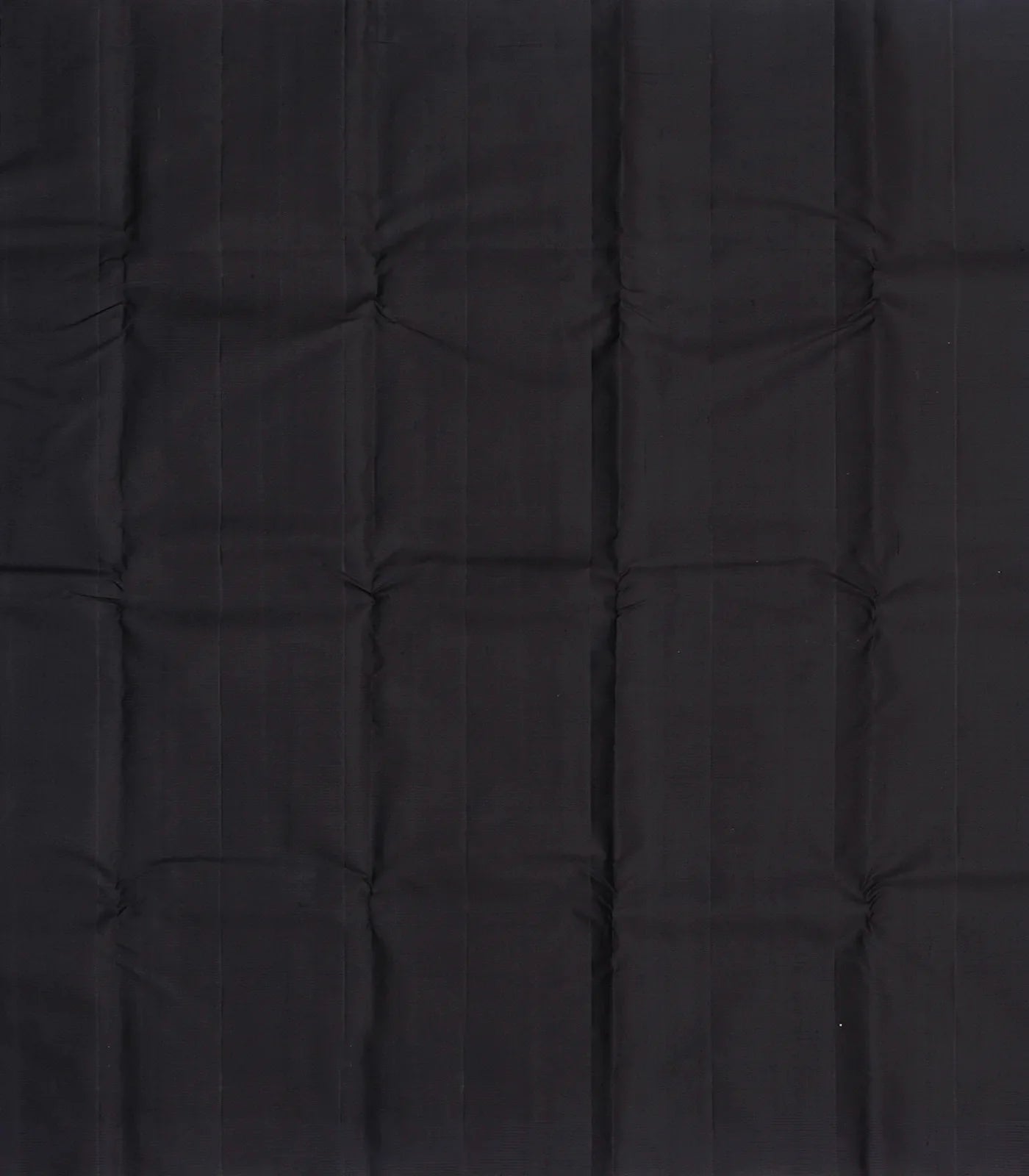 Black Handloom Kanchipuram Korvai Silk Saree With Checks