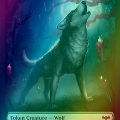 Blood Token (17) // Wolf Token (14) [Innistrad: Crimson Vow: Tokens] [Foil]