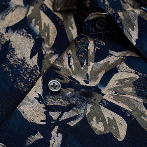 Navy Textured Floral Shirt