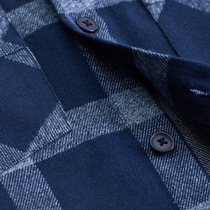 Navy Checks Relaxed Fit Overshirt