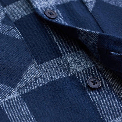 Navy Checks Relaxed Fit Overshirt