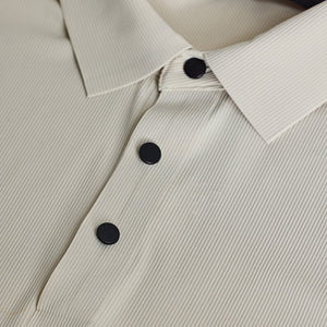 Cream Stitchless Polo T-Shirt