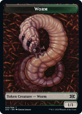 Aven Initiate Token (04) // Worm Token (20) [Double Masters 2022: Tokens] [Non-Foil]