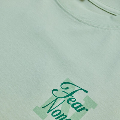 Fear None Light Green Oversized T-Shirt