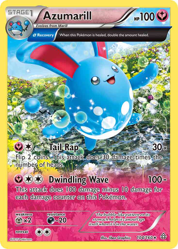 Azumarill - 104/160 - Rare Holo [xy5-104] [Holo]