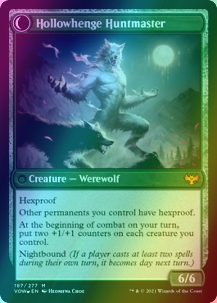 Avabruck Caretaker // Hollowhenge Huntmaster [Prerelease] [187s] [Innistrad: Crimson Vow: Promos] [Foil]