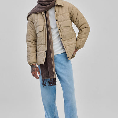 Beige Double Pocket Jacket