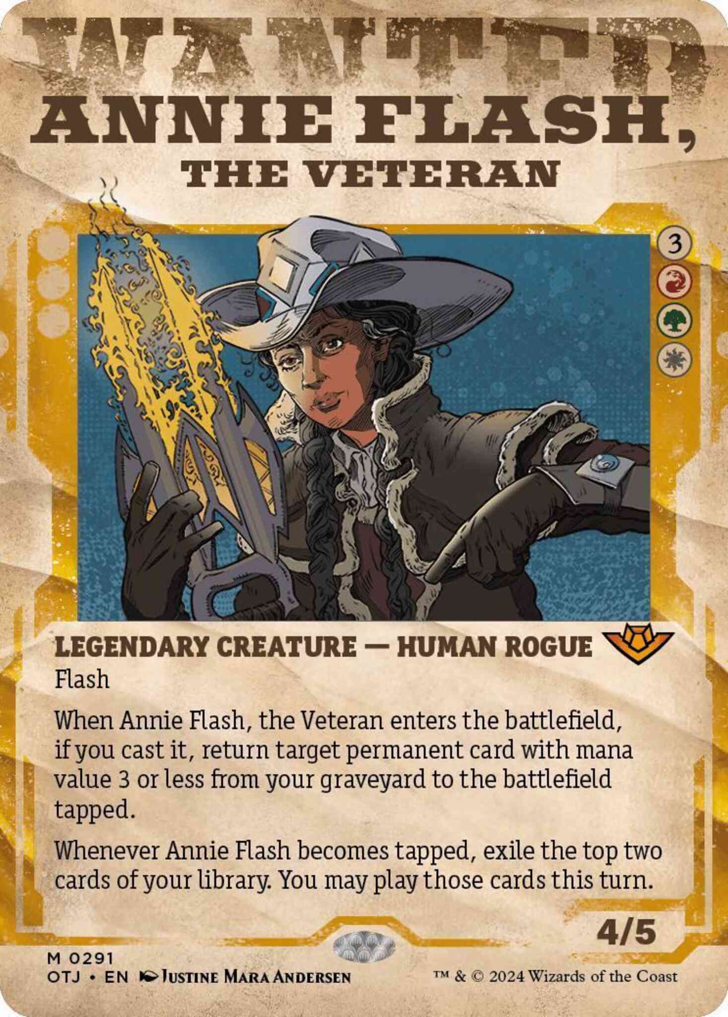 Annie Flash, the Veteran [291] [Wanted Poster Showcase] [Outlaws of Thunder Junction] [Non-Foil]