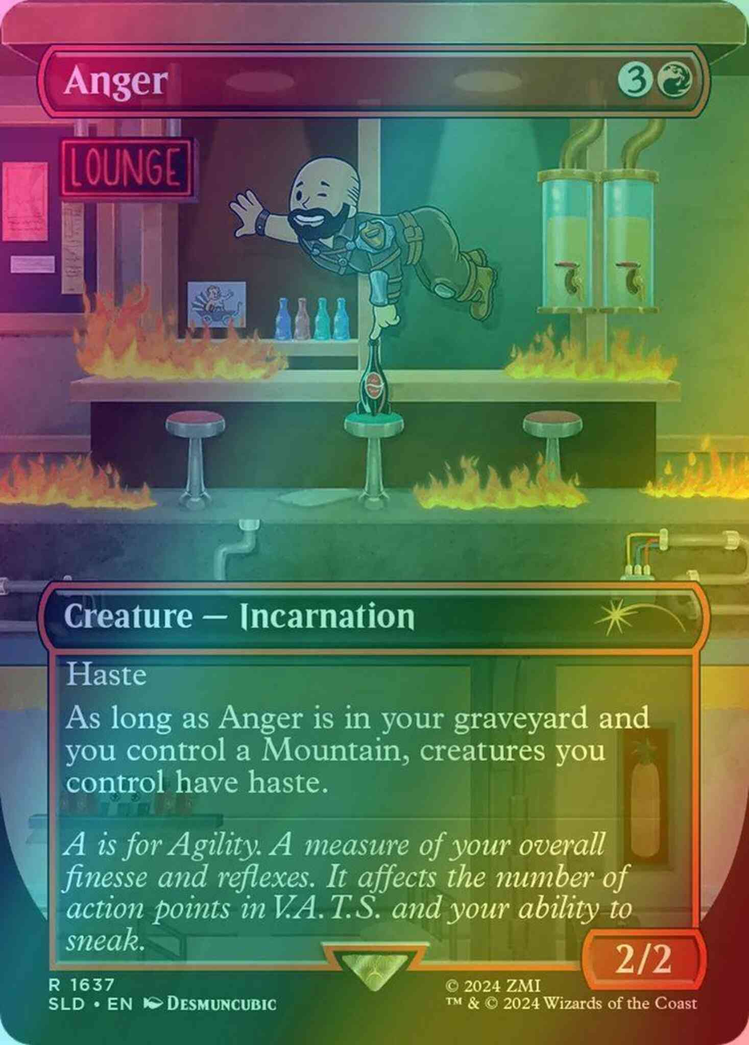 Anger [1637] [Borderless] [Fallout: S.P.E.C.I.A.L.] [Secret Lair Drop] [Foil]