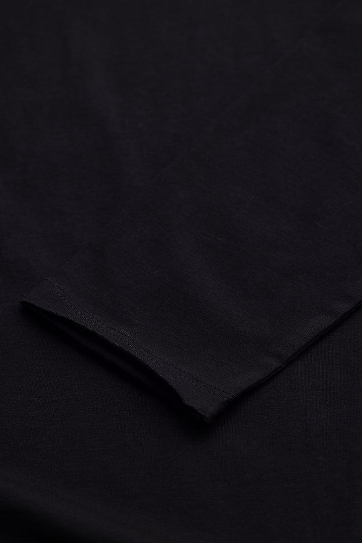 Black Stretch Full Sleeve T-Shirt