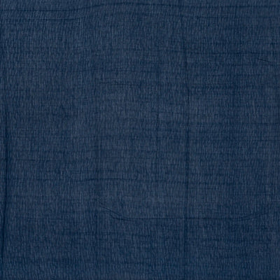 Indigo Woven Jaipur Cotton Saree With Printed Triangle Motifs