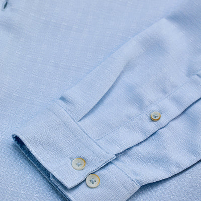 Light Blue Mandarin Slim Fit Shirt