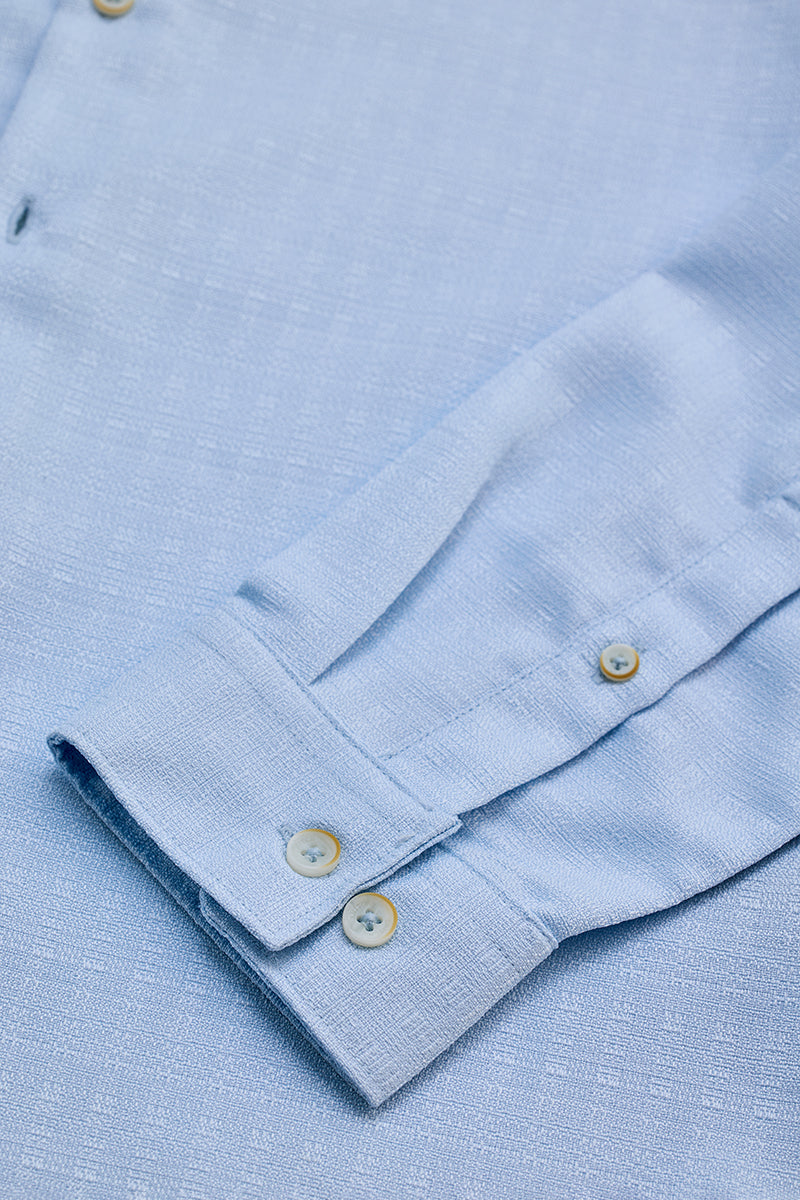 Light Blue Mandarin Slim Fit Shirt
