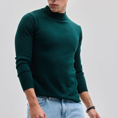 Dark Green Knitted Sweatshirt