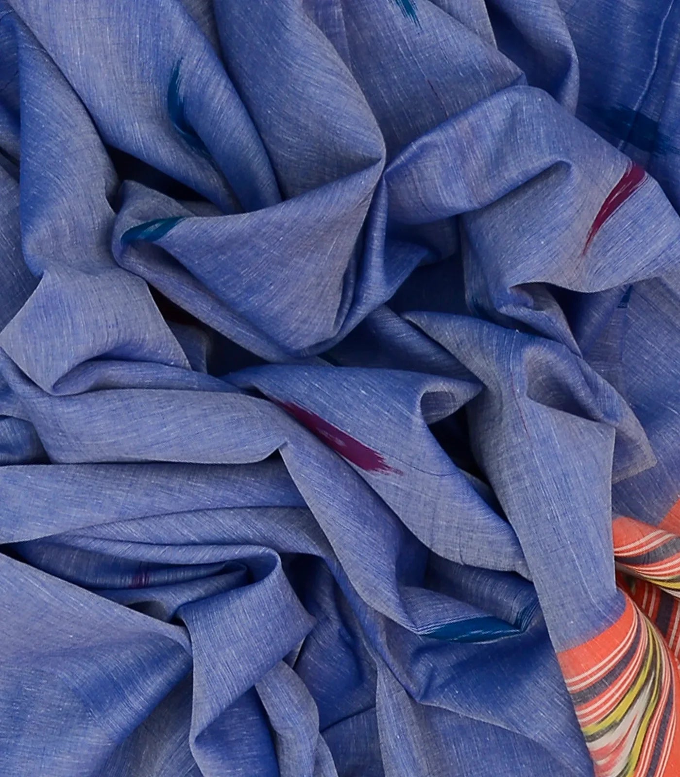 Lavender Woven Orissa Cotton Saree With Contrast Border