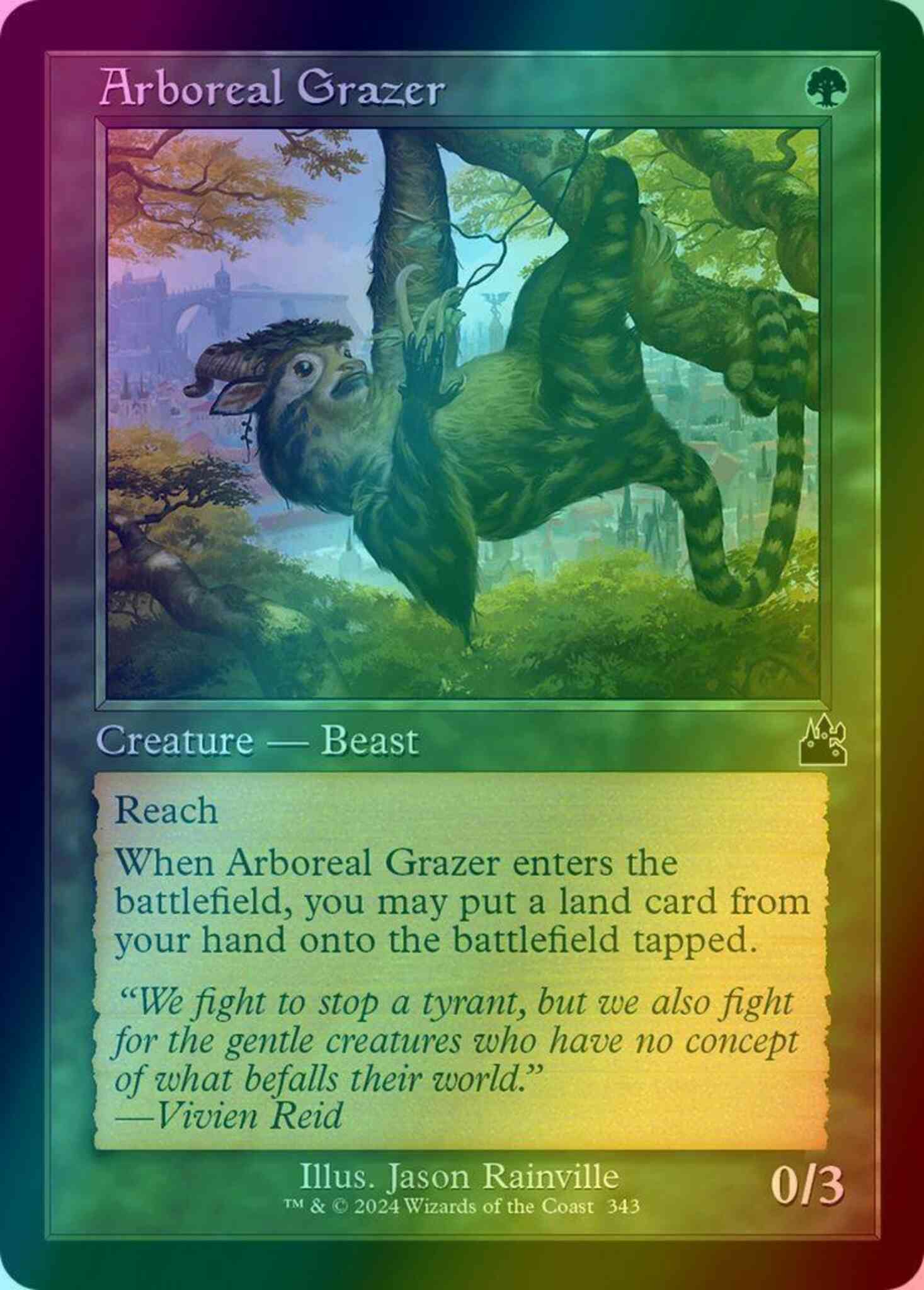 Arboreal Grazer [343] [Retro Frame] [Ravnica Remastered] [Foil]
