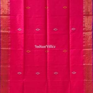 Red with Wine Handwoven Soft Silk Saree