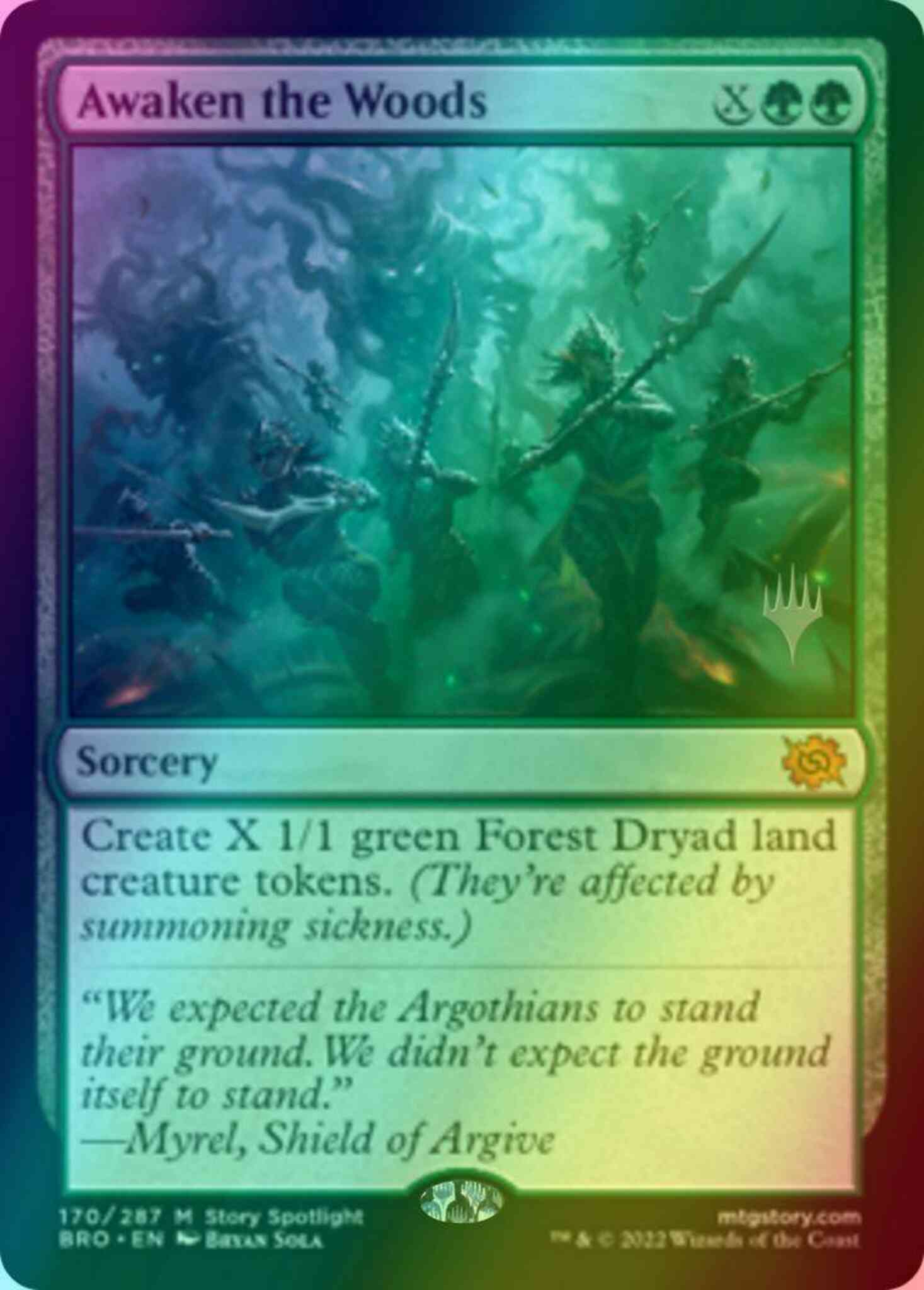 Awaken the Woods [170p] [Promo Pack] [The Brothers' War: Promos] [Foil]