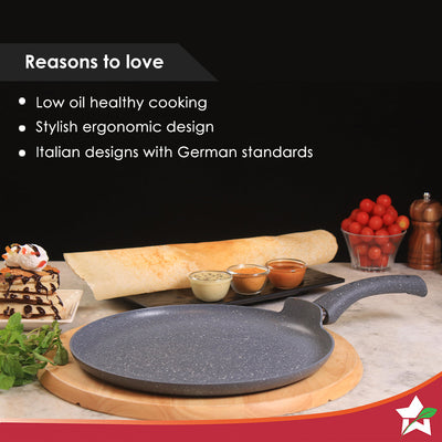 Wonderchef Renewed Granite 26cm Non-Stick Dosa Ta