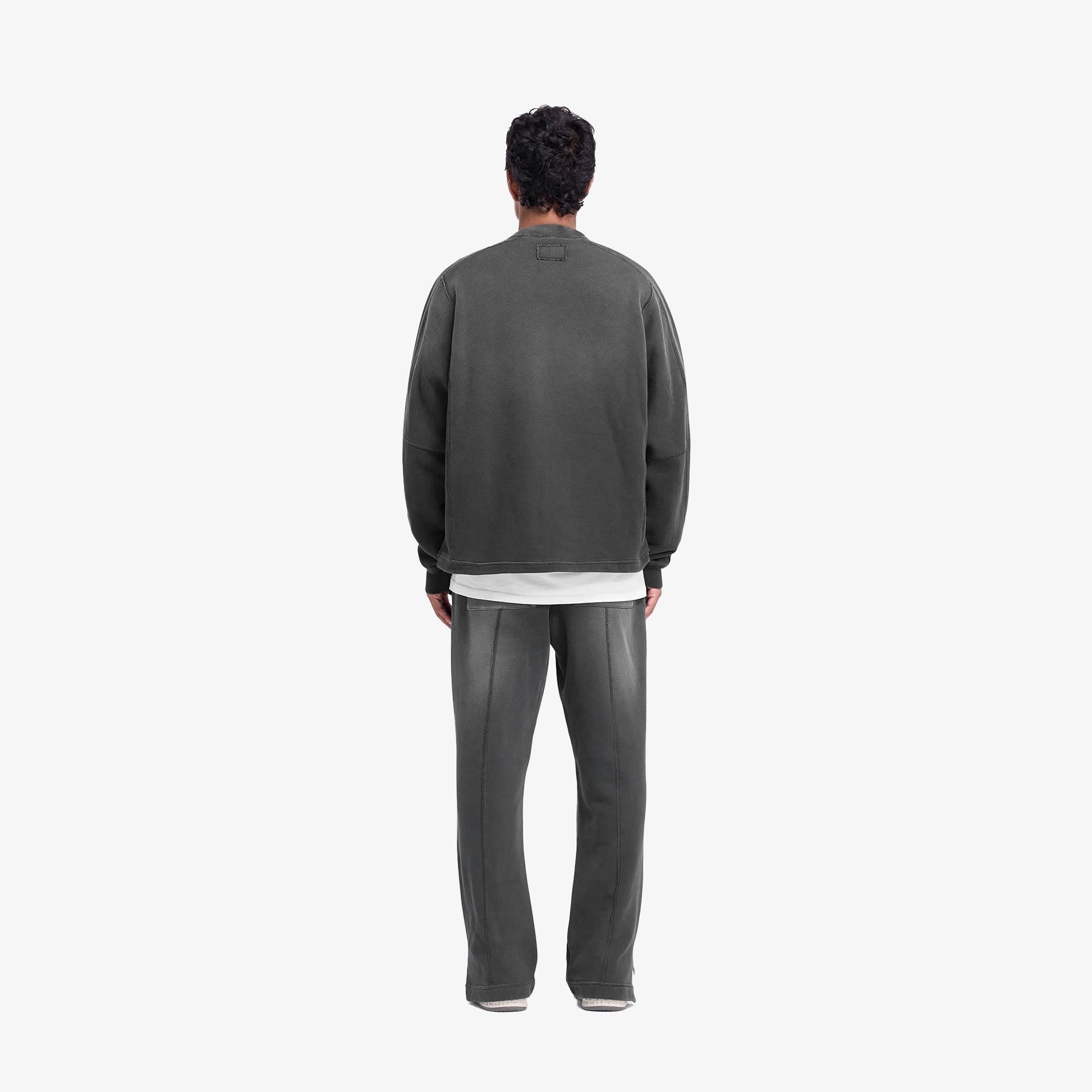 REPRESENT | STEPPED HEM SWEATPANTS { STAINED BLACK