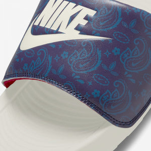 Nike | VICTORI ONE PRINTED SLIDE  { BLACKENED BLUE / SAIL