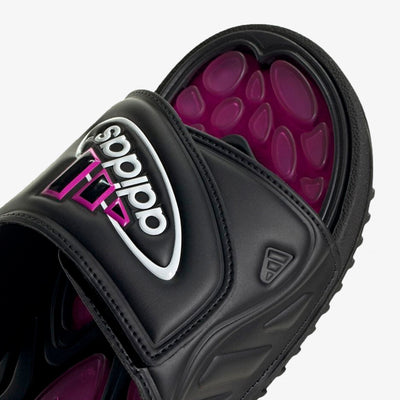 Adidas Originals | REPTOSSAGE SLIDE { CORE BLACK / VIVID PINK
