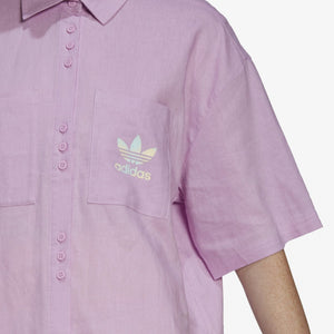 Adidas Originals | LINEN SHIRT  { BLISS LILAC