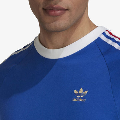 Adidas Originals | 3-STRIPES TEE  { ROYAL BLUE/WHITE