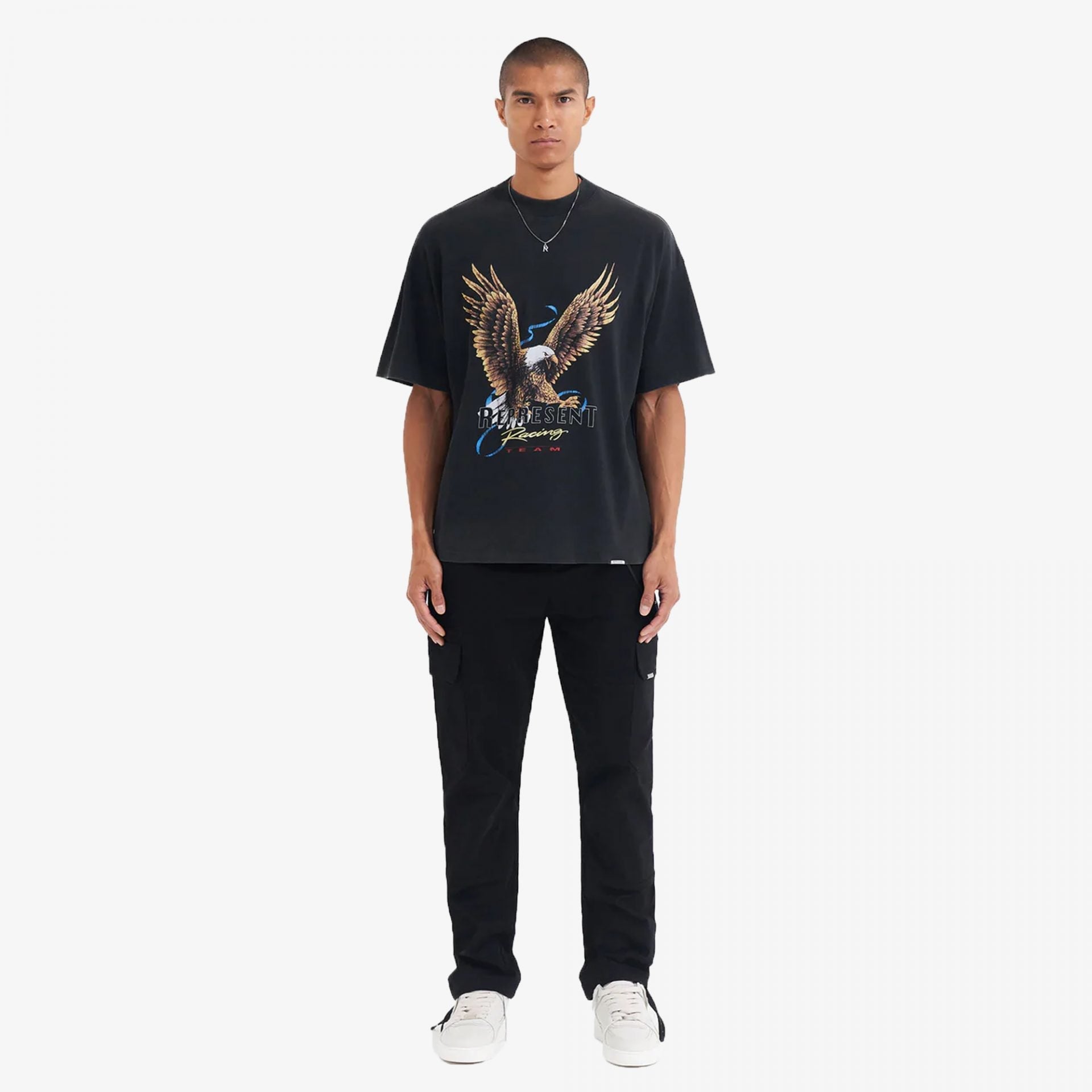 Represent | RACING TEAM EAGLE T-SHIRT  { VINTAGE BLACK