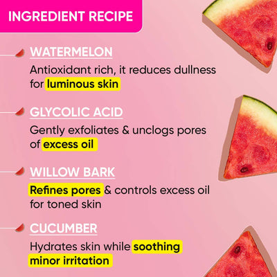Watermelon + Glycolic Toner for Pore Tightening