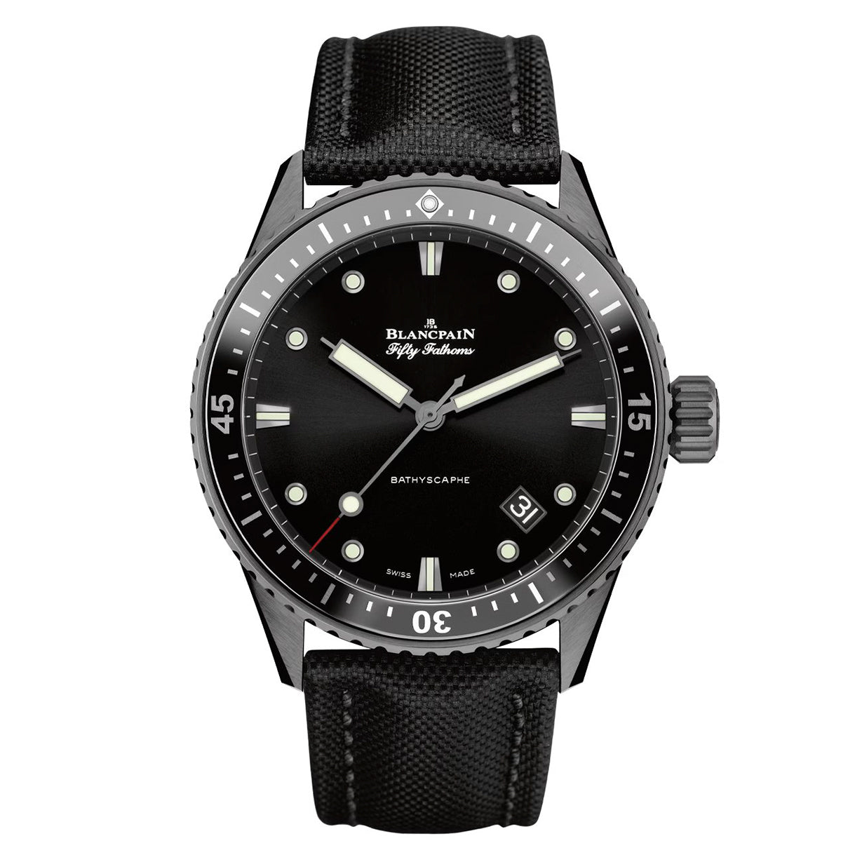 Blancpain Fifty Fathoms Black Dial 43.6 MM Men's Watch