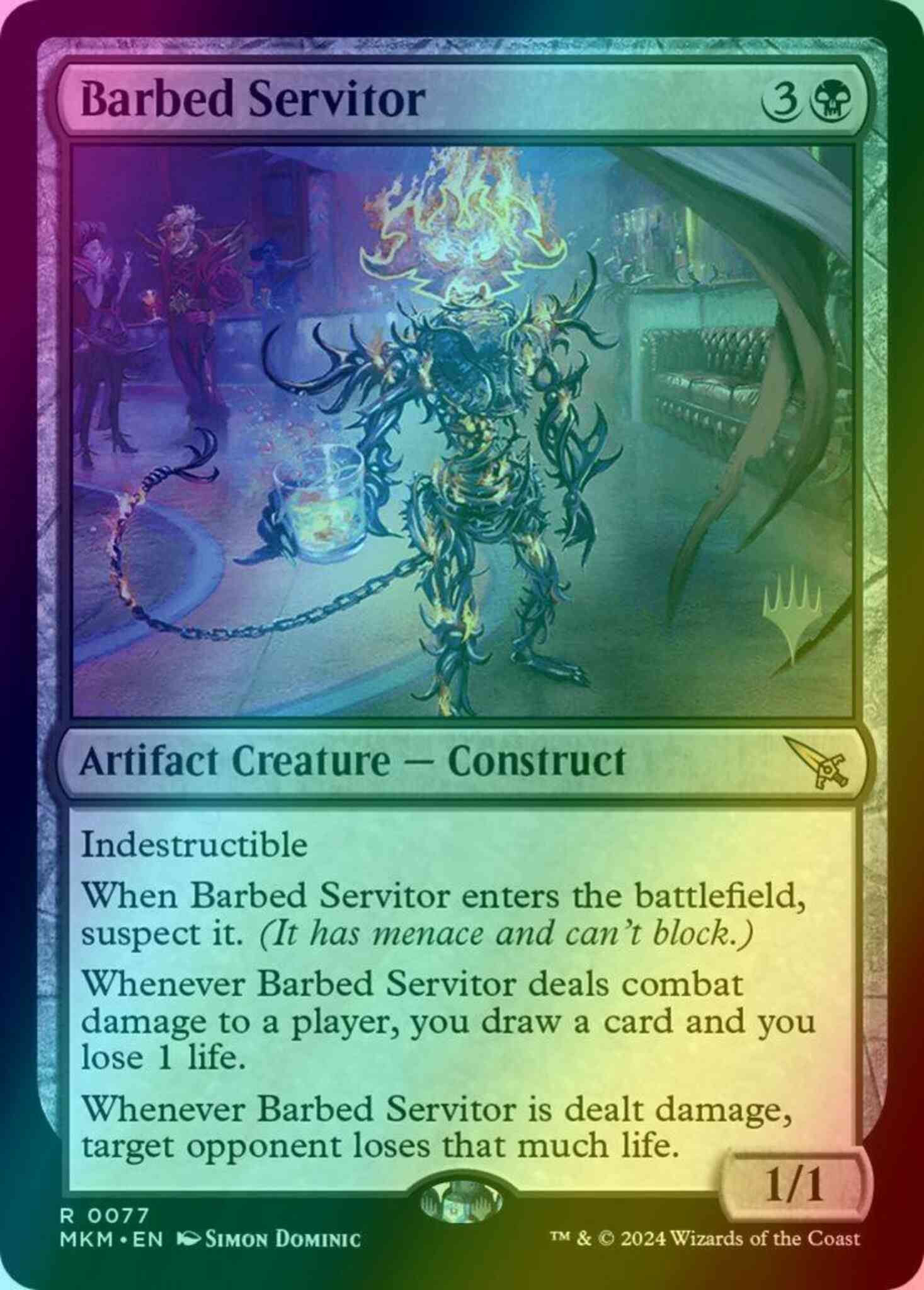 Barbed Servitor [77p] [Promo Pack] [Murders at Karlov Manor: Promos] [Foil]