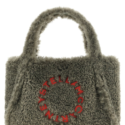 Stella Mccartney Shearling Logo Shopping Bag