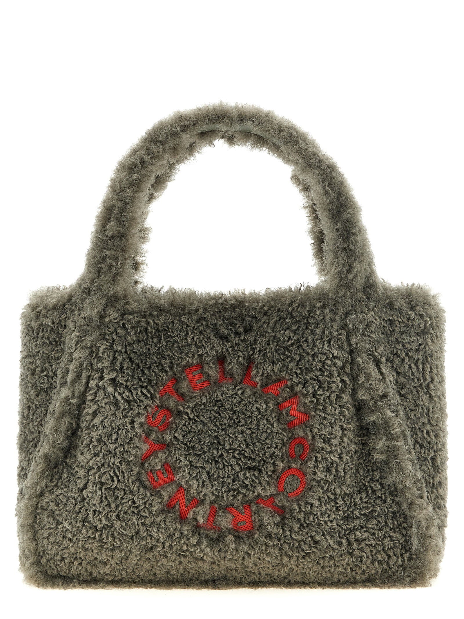 Stella Mccartney Shearling Logo Shopping Bag