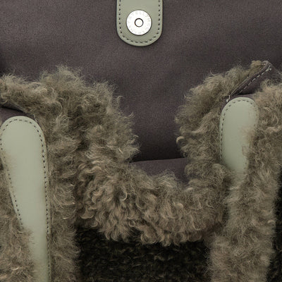 Stella Mccartney Shearling Logo Shopping Bag
