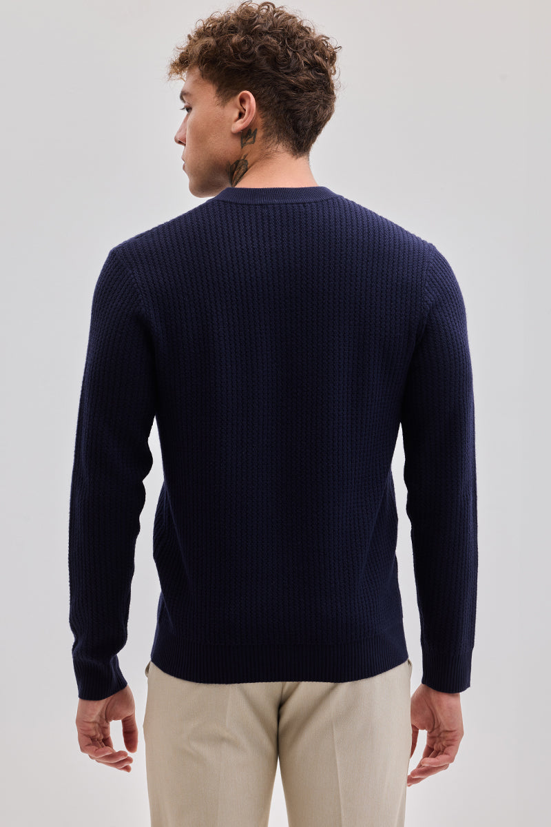 Navy Knitted Sweater