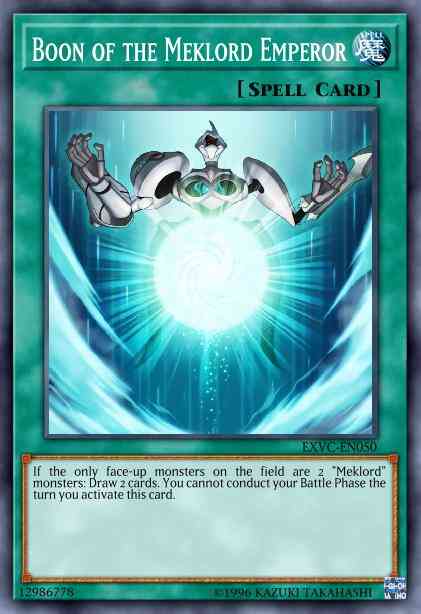 Boon of the Meklord Emperor - EXVC-EN050 - Common - 1st Edition
