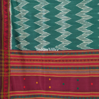 Dynasty Green Designer Contemporary Silk Saree with Dongria Border