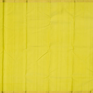 Pista Green Handloom Kanchipuram Silk Saree With Floral Motifs