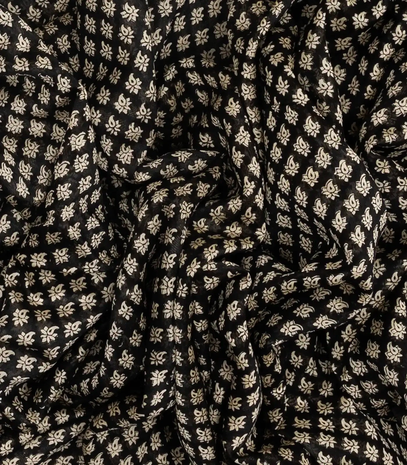 Black Woven Chanderi Cotton Saree With Printed Mango Motifs