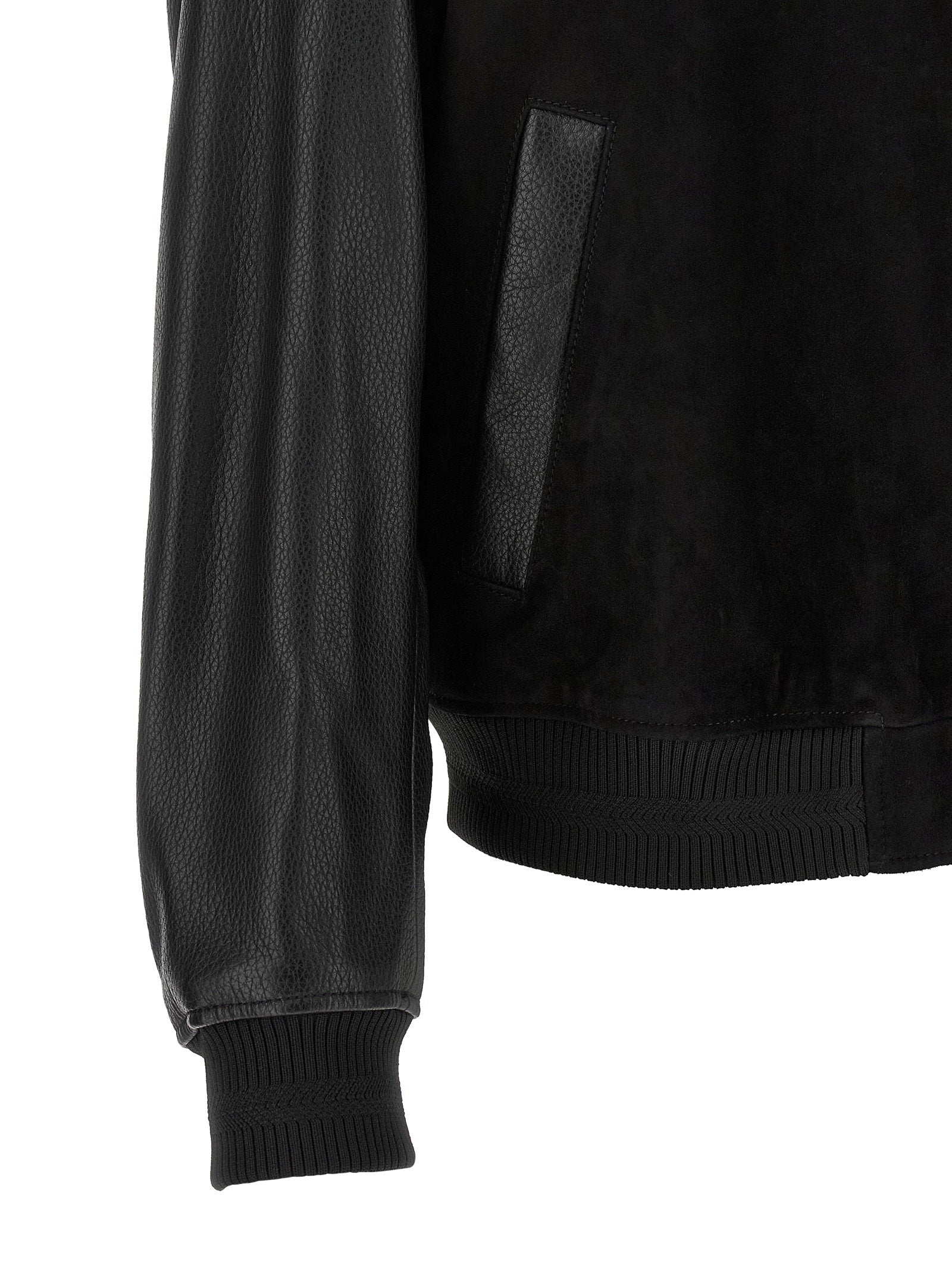 Hugo Boss Leather Bomber Jacket