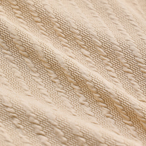 Beige Textured Cuban T-Shirt