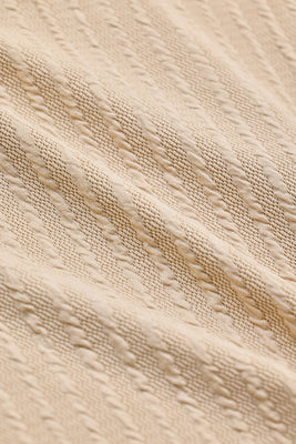 Beige Textured Cuban T-Shirt